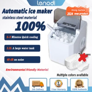 ⏰Today Only R$19.9⏰🔥Ready Stock🔥Ice maker Electric Commercial/Household Automatic SmartIce Making Machine 1.3L +6-10min