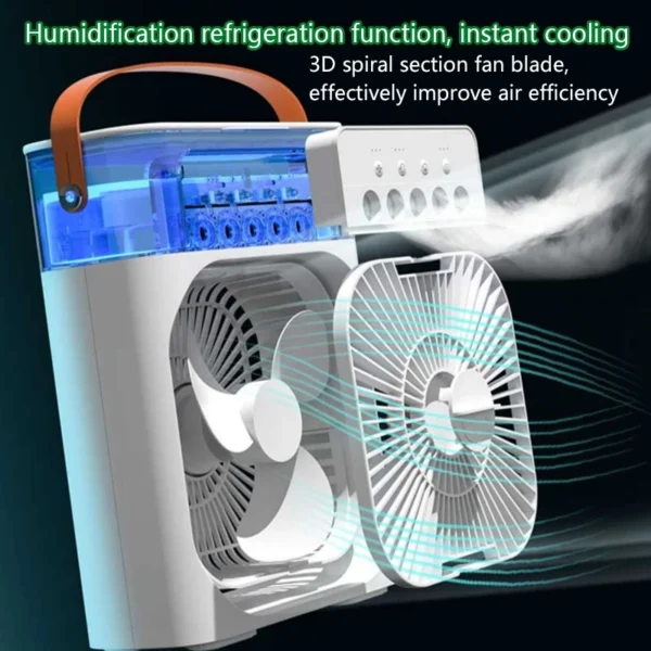 ⏰Today Only O preço original era: R$ 5.9⏰Portable USB Mini Aircond, Air Cooler, Mist Fan, Kipas Penyejuk Mini Meja - Image 4