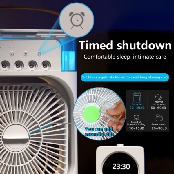 ⏰Today Only O preço original era: R$ 5.9⏰Portable USB Mini Aircond, Air Cooler, Mist Fan, Kipas Penyejuk Mini Meja - Image 7