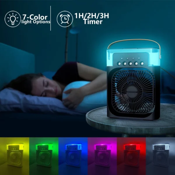 ⏰Today Only O preço original era: R$ 5.9⏰Portable USB Mini Aircond, Air Cooler, Mist Fan, Kipas Penyejuk Mini Meja - Image 8
