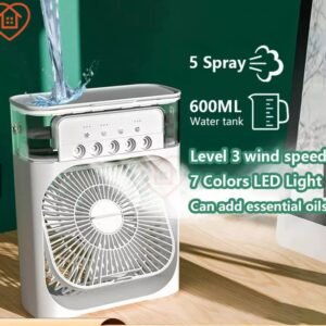 ⏰Today Only O preço original era: R$ 5.9⏰Portable USB Mini Aircond, Air Cooler, Mist Fan, Kipas Penyejuk Mini Meja